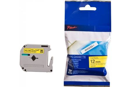 Brother M-K631BZ Siyah Sarı Lamine Orjinal Etiket 12mm - 1