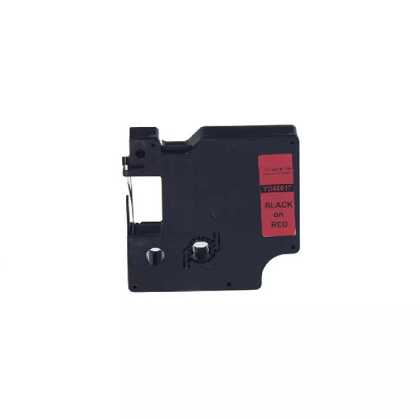 Dymo 45017 Kırmızı Üzerine Siyah 12mm x 7m Muadil Etiket - 1