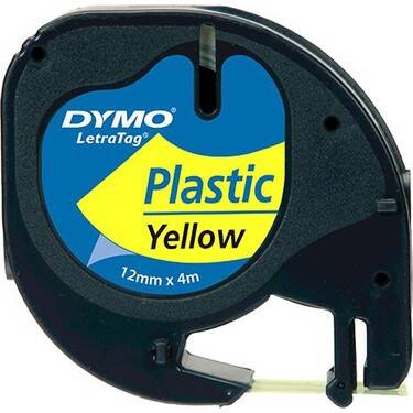 Dymo 91202-59423 Sarı Orjinal Şerit 12mm x 4m - 1