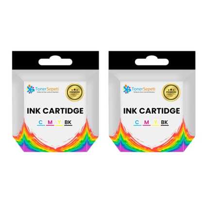 Epson C13T02W14010-502XL Siyah Muadil Kartuş 2li Paket - 1