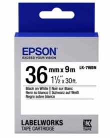 Epson LK-7WBN Orjinal Beyaz Üzeri Siyah Etiket - Epson