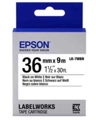 Epson LK-7WBN Orjinal Beyaz Üzeri Siyah Etiket - 1