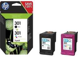HP 301 N9J72AE Siyah + Renkli 2'li Set Kartuş CR340E 