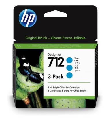 HP 712-3ED77A Mavi 3Lü Paket Kartuş-29ml - 1