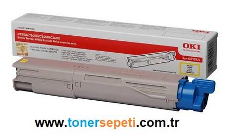 Oki C3300-43459345 Sarı Orjinal Toner Y.K. - 1