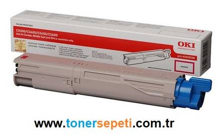 Oki C3300-43459346 Kırmızı Orjinal Toner Y.K. - 1