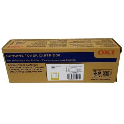 Oki C612 -46507501 Sarı Orijnal Toner - 1